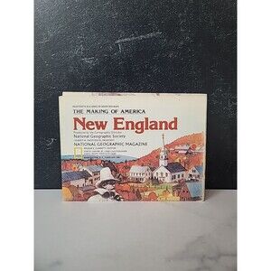New England 1987 National Geographic The Making of America Map